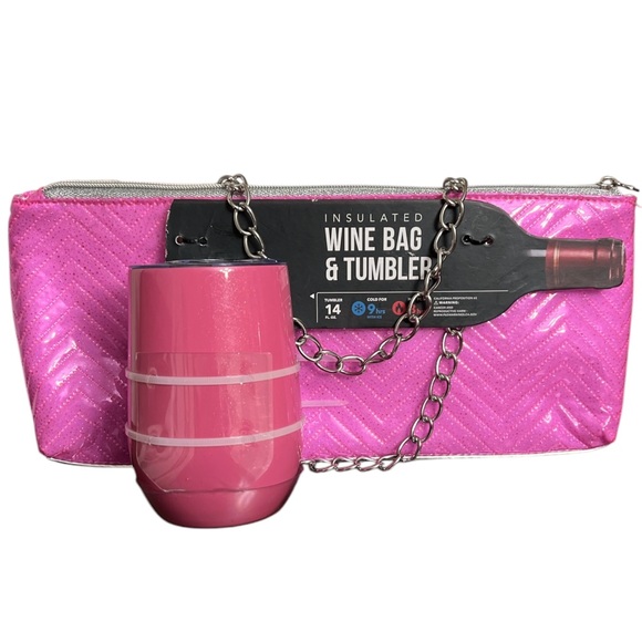 Other - Insulated Wine bag & tumbler pink great gift